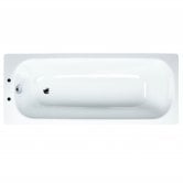 Duchy Single Ended Steel Bath with Grip Hole 1500mm x 700mm - 2 Tap Hole