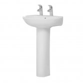 Duchy Ocean Basin and Full Pedestal 560mm Wide 2 Tap Hole