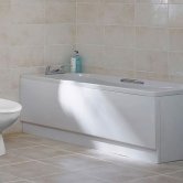 Duchy Ocean Single Ended Rectangular Bath with Handgrips and Legs 1500mm x 700mm 2 Tap Hole