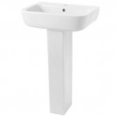 Duchy Orchid Basin and Full Pedestal 520mm Wide 1 Tap Hole