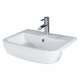 Duchy Orchid Semi-Recessed Basin 520mm Wide 1 Tap Hole