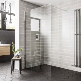 Duchy Spring Wetroom Glass Panel 700mm Wide - 8mm Clear Glass