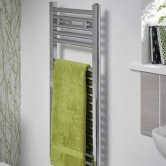 Duchy Roma Straight Ladder Heated Towel Rail 1230mm H x 400mm W - Chrome