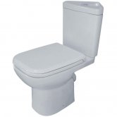 Duchy Violet Corner Close Coupled Toilet with Push Button Cistern - Soft Close Seat