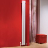 EcoRad Flat Tube Single Vertical Radiator 2020mm High x 160mm Wide 2 Sections White