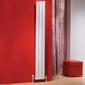 EcoRad Flat Tube Single Vertical Radiator 2020mm High x 236mm Wide 3 Sections White