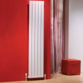 EcoRad Flat Tube Single Vertical Radiator 2020mm High x 388mm Wide 5 Sections White