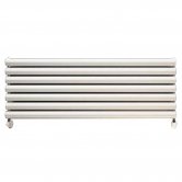 EcoRad Oval Tube Single Horizontal Radiator 420mm High x 1220mm Wide 7 Sections White