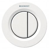 Geberit Type 01 Dual Flush Plate Button for 80mm Concealed Cistern - Alpine White