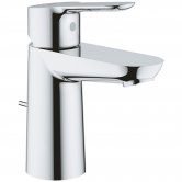 Grohe BauEdge Basin Mixer Tap with Pop Up Waste - Chrome