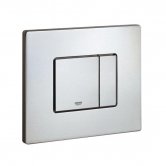 Grohe Cosmo Dual Button Flush Plate Horizontal RealSteel