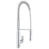 Grohe K7 1/2 Inch Single Lever Kitchen Sink Mixer Tap with Pull-out Spout - Chrome