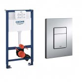 Grohe Rapid SL 2-in-1 Toilet Frame 985mm H x 500mm W and Flush Plate for WC
