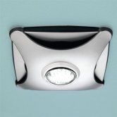 HiB Air Star Bathroom Fan With Low Energy LED Illumination Matt Silver 155mm H x 155mm W x 43mm D