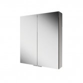 HiB Eris 60 Double Door Aluminium Cabinet with Mirrored Sides 700mm H x 600mm W