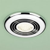 HiB Turbo Inline Bathroom Fan With Built in Warm White LED 145mm Diameter