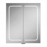 HiB Vapor 60 Aluminium LED Double Door Bathroom Cabinet 700mm H x 600mm W x 140mm D