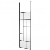 Hudson Reed Abstract Frame Wetroom Screen with Ceiling Posts 760mm Wide - 8mm Glass