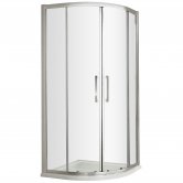Hudson Reed Apex Quadrant Shower Enclosure with Round Handle 800mm x 800mm - 8mm Glass
