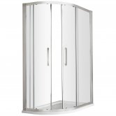 Hudson Reed Apex Offset Quadrant Shower Enclosure with Round Handle 900mm x 800mm - 8mm Glass