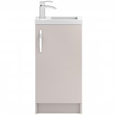 Hudson Reed Apollo Compact Floor Standing Vanity Unit and Basin 405mm Gloss Cashmere 1 Tap Hole