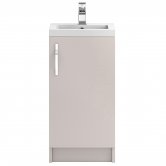 Hudson Reed Apollo Floor Standing Vanity Unit and Basin 405mm Wide Gloss Cashmere 1 Tap Hole