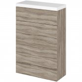 Hudson Reed Fusion Compact WC Unit with Polymarble Worktop 600mm Wide - Driftwood