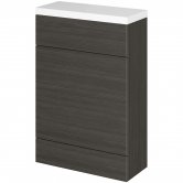 Hudson Reed Fusion Compact WC Unit with Polymarble Worktop 600mm Wide - Hacienda Black