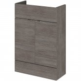 Hudson Reed Fusion Compact Vanity Unit 600mm Wide - Brown Grey Avola