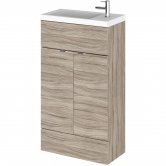 Hudson Reed Fusion Compact Vanity Unit with Basin 500mm Wide - Driftwood