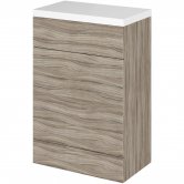 Hudson Reed Fusion WC Unit with Polymarble Worktop 600mm Wide - Driftwood