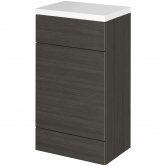 Hudson Reed Fusion WC Unit with Polymarble Worktop 500mm Wide - Hacienda Black