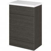 Hudson Reed Fusion WC Unit with Polymarble Worktop 600mm Wide - Hacienda Black