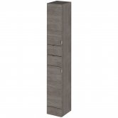 Hudson Reed Fusion Tall Tower Unit 300mm Wide - Brown Grey Avola