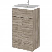 Hudson Reed Fusion Floor Standing Vanity Unit with Basin 500mm Wide - Driftwood