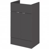 Hudson Reed Fusion Vanity Unit 500mm Wide - Gloss Grey