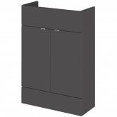 Hudson Reed Fusion Vanity Unit 600mm Wide - Gloss Grey