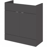 Hudson Reed Fusion Vanity Unit 800mm Wide - Gloss Grey
