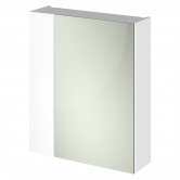 Hudson Reed Fusion Mirror Unit (75/25) 600mm Wide - Gloss White