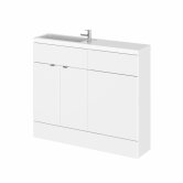 Hudson Reed Fusion Compact Combination Unit with Slimline Basin - 1000mm Wide - Gloss White