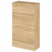 Hudson Reed Fusion Compact WC Unit with Coloured Worktop 500mm Wide - Natural Oak