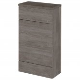 Hudson Reed Fusion Compact WC Unit with Coloured Worktop 500mm Wide - Brown Grey Avola