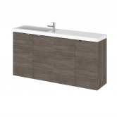 Hudson Reed Fusion Compact Combination Unit with 250mm Base Unit - 1000mm Wide - Brown Grey Avola