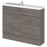 Hudson Reed Fusion Compact Combination Unit with Slimline Basin - 1100mm Wide - Brown Grey Avola