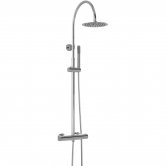 Hudson Reed Luxury Round Thermostatic Bar Mixer Shower with Shower Kit and Fixed Head - Chrome