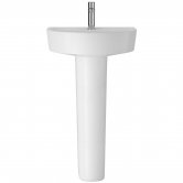 Hudson Reed Marlow Basin and Full Pedestal 425mm Wide - 1 Tap Hole