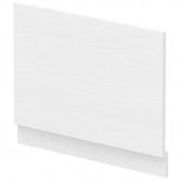 Hudson Reed MFC Straight Bath End Panel and Plinth 560mm H x 750mm W - White Ash