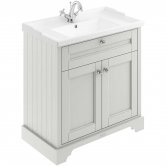 Hudson Reed Old London Floor Standing Vanity Unit with 1TH Basin 800mm Wide - Timeless Sand