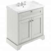 Hudson Reed Old London Floor Standing Vanity Unit with 3TH Basin 800mm Wide - Timeless Sand
