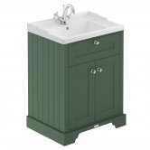 Hudson Reed Old London Floor Standing Vanity Unit with 1TH Basin 600mm Wide - Hunter Green